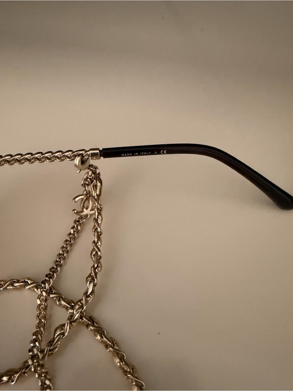 CHANEL Square Sunglasses with Pink/Brown Lenses and Gold Chain Ch4244 Col. 395/3 - Picture 5 of 7